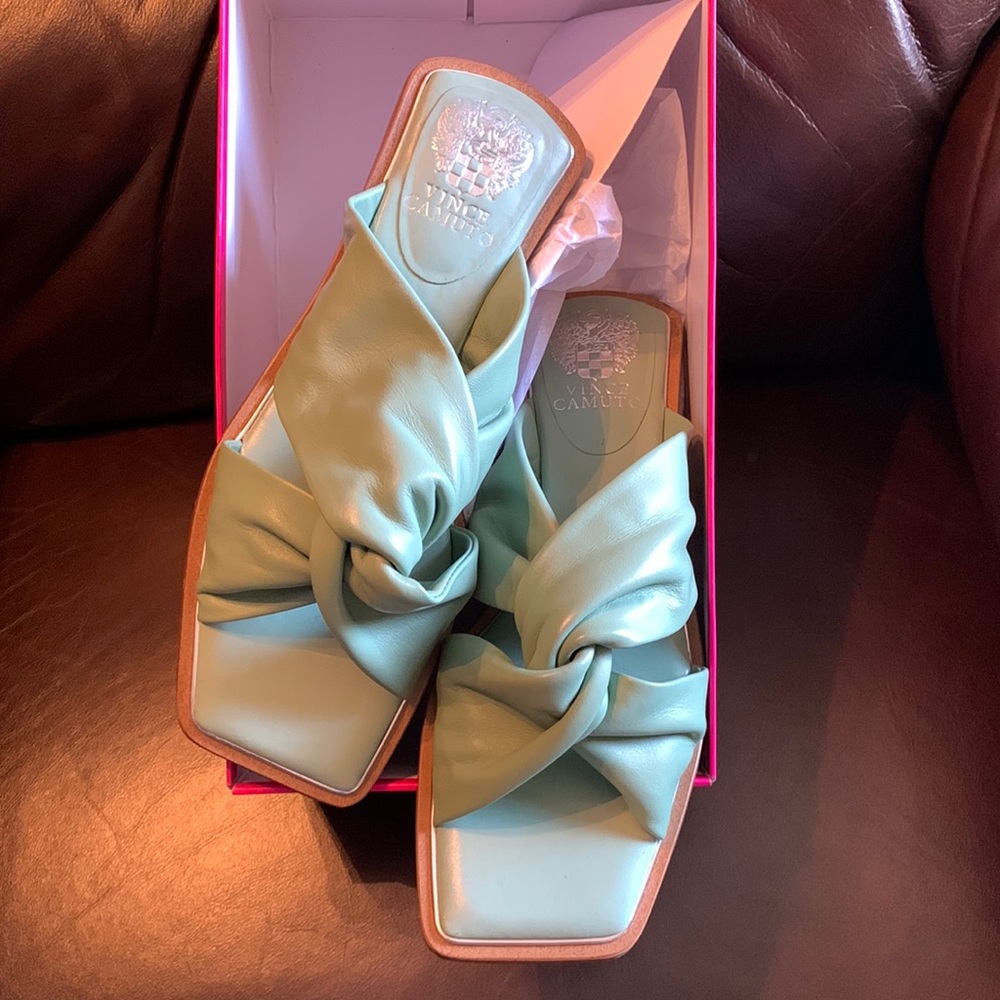 Cute mint green flat sandals